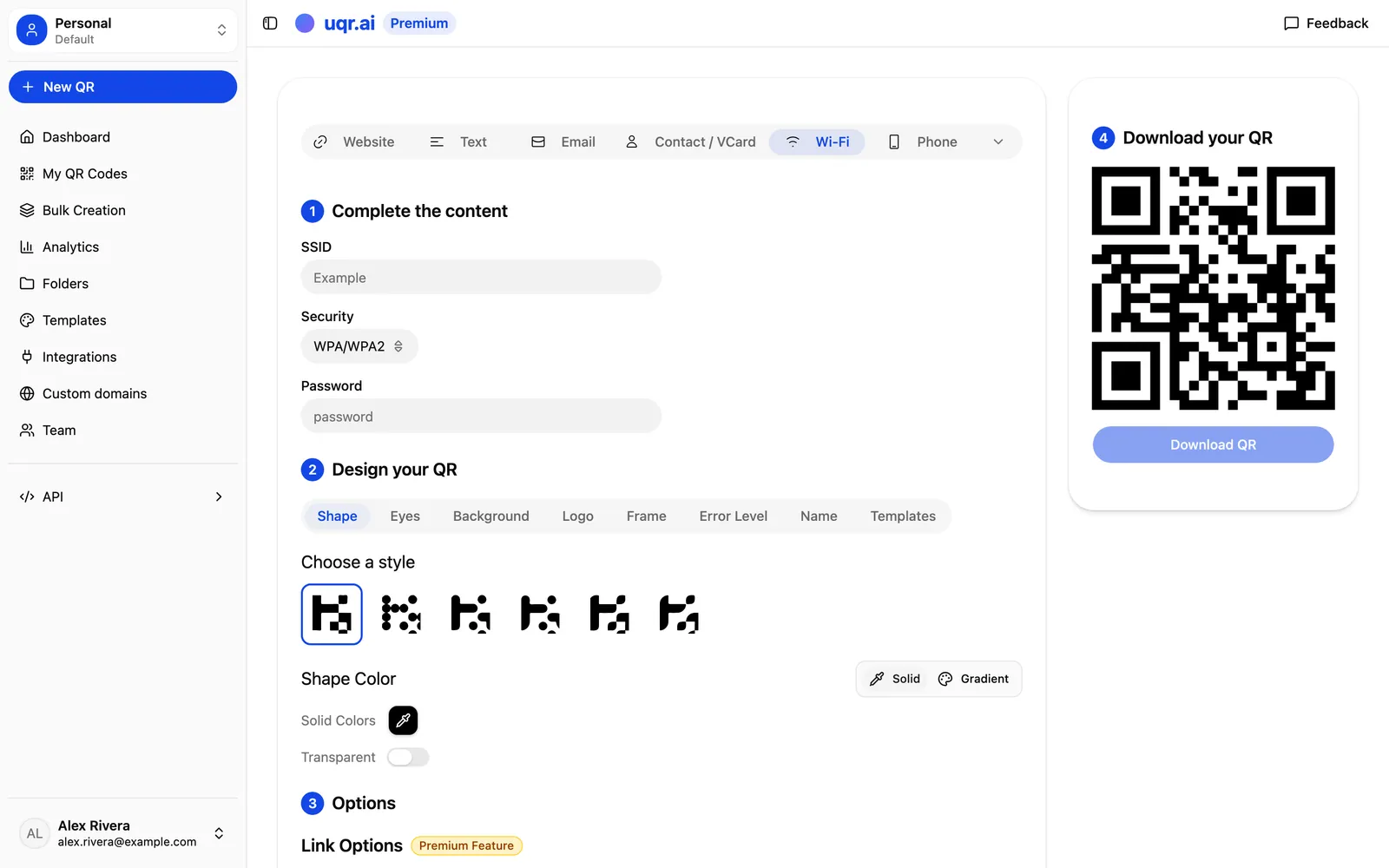 Creating a Wi-Fi QR code